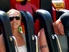 Karen rides The Claw