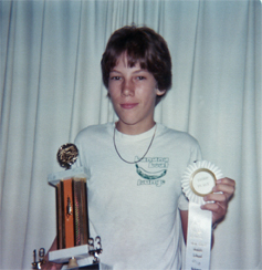 Third place trophy and ribbon for Science Fair